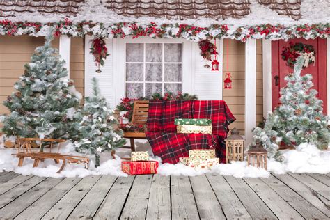 Cheap Price Fox Rolled Christmas Outdoor Thick Vinyl Backdrop Foxbackdrop