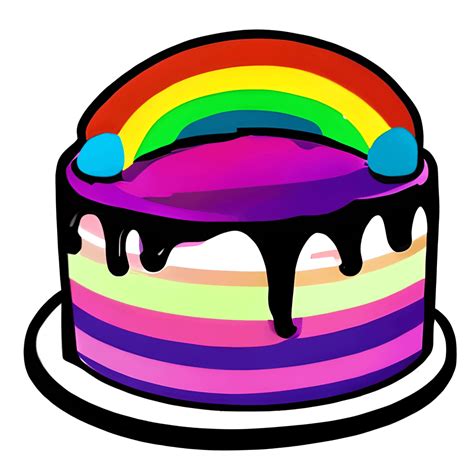 Rainbow Cake Graphic · Creative Fabrica