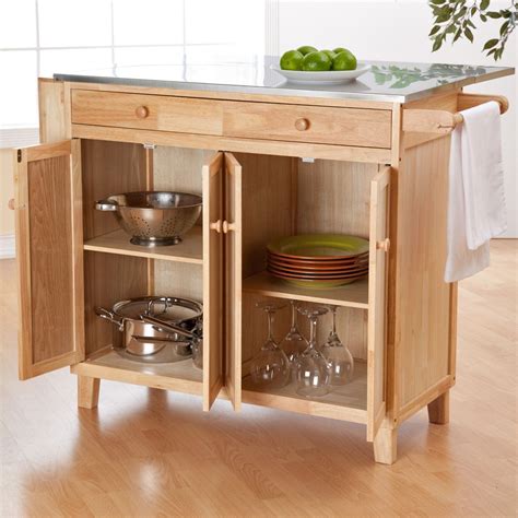 Bar height refers to a table height. Stainless Steel Top Kitchen Island Counter Height Utility ...