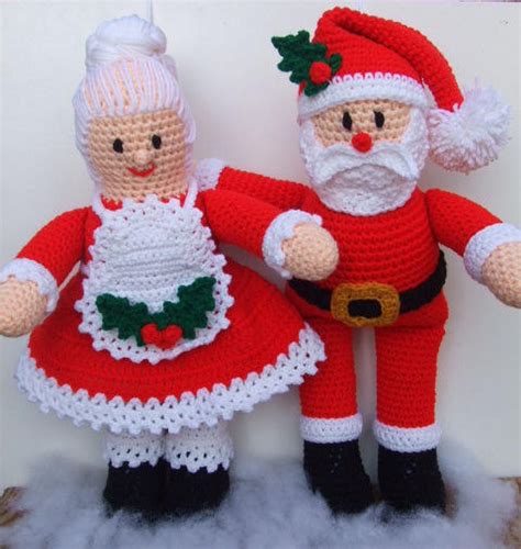 Crochet Pattern Cv120 Mr And Mrs Santa Claus Christmas Etsy