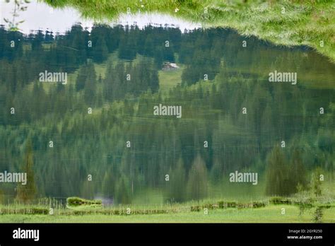Abstract Mountain Lake Reflections Stock Photo Alamy