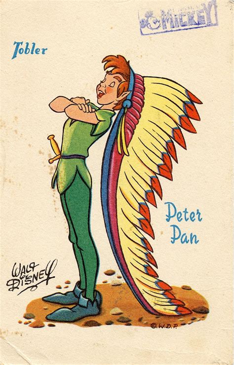 Lot Antique Vintage Postcard Walt Disney Peter Pan