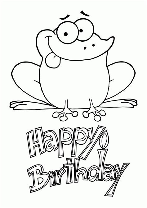 Free Printable Happy Birthday Coloring Pages Printable Templates