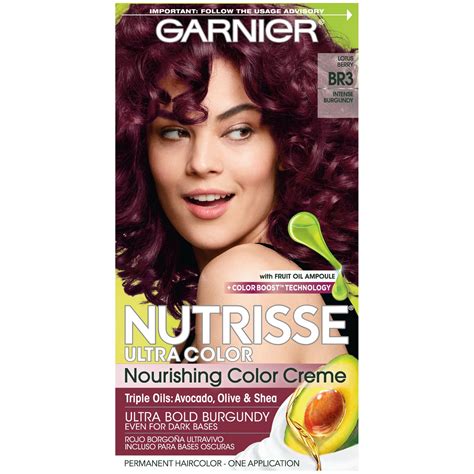 Buy Garnier Sse Ultra Color Nourishing Permanent Hair Color Cream Br3 Intense Burdy 1 Kit Red