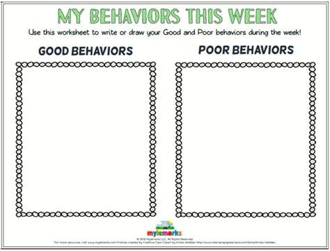 Behavior Worksheets For Kids And Teens Tween Teaching Behavior