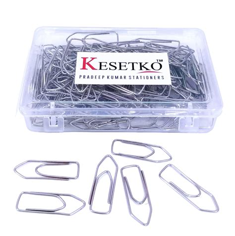 Kesetko® Paper Clips Gem Clips 30mm Steel U Clips 120 Piece For