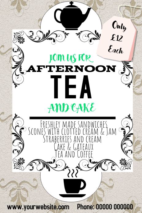 Afternoon Tea Template Postermywall