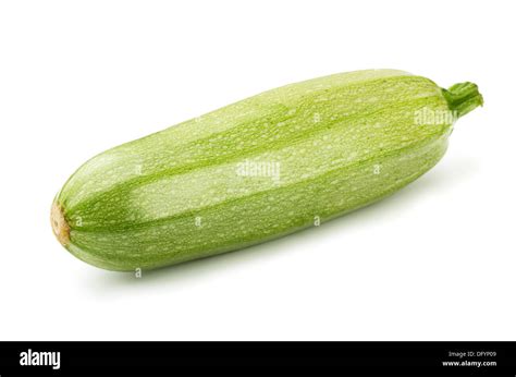 Single Fresh Zucchini Isolated On White Stock Photo Alamy