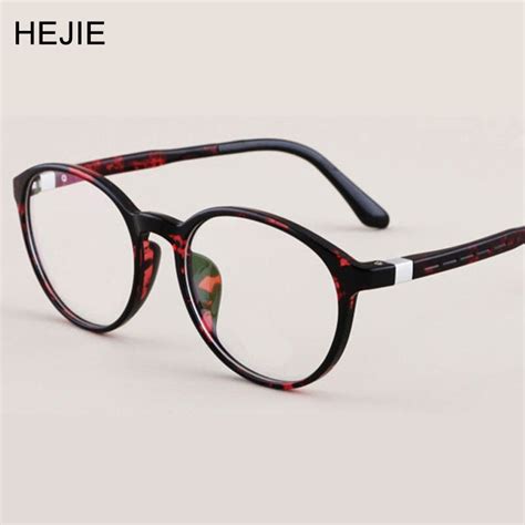 Classic Men Women Acetate Round Eyeglasses Frames Clear Lens Myopia Optical Glasses Frame For