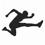Jump Silhouette Salto Atleta Svg Transparent Silueta