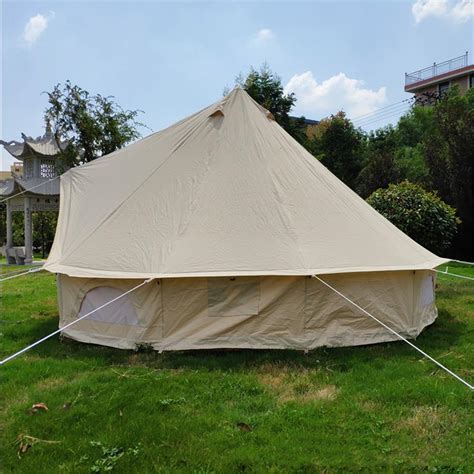 3m 4m 5m 6m Large Bell Tent Waterproof Cotton Canvas Glamping Canopy