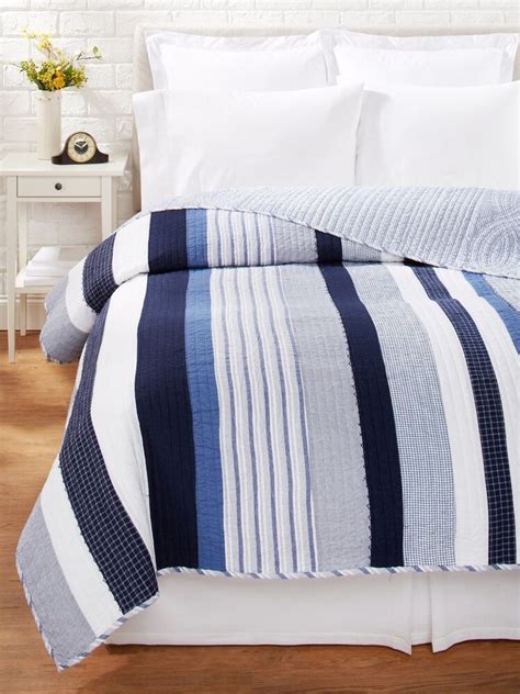 See 18 traveler reviews, 55 candid photos, and great deals for twin beach resort, ranked #5 of 11 b&bs / inns in kota tinggi and rated 3.5 of 5 at tripadvisor. NANTUCKET BLUE Twin QUILT SET : NAUTICAL WHITE STRIPE ...