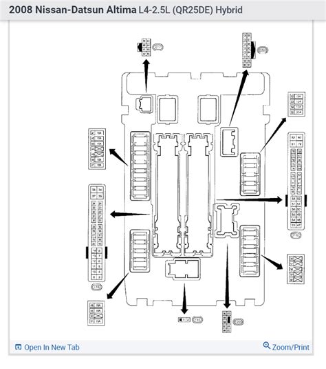 Here you will find fuse box diagrams of nissan. 2008 Nissan Altima Hybrid Fuse Box Diagram - Wiring Diagram Schemas