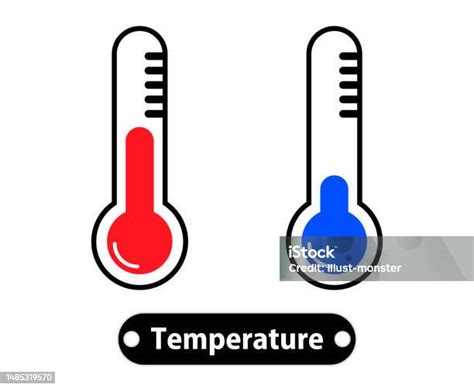 High And Low Temperature Icon Set Hot And Cold Temperatures Vectors