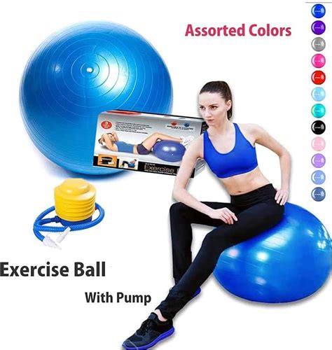 Sourcediy Exercise Ball 55 Cm With Pump Anti Burst Yoga Ball For Fitness Gym Equipment For Women