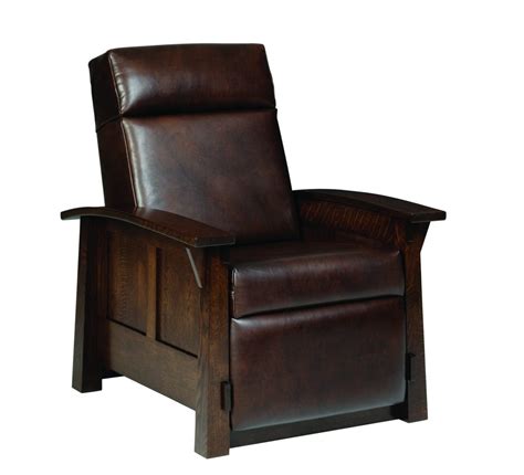 Mission Panel Recliner With Leather Option Amish Furniture Of Austin