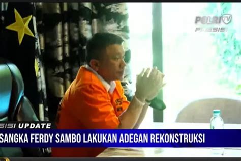 Eksklusif Penampakan Ferdy Sambo Pakai Baju Tahanan Di Rekonstruksi