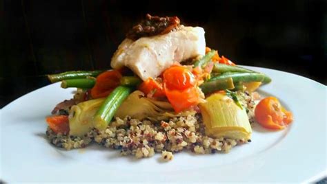 Mediterranean Cod With Quinoa Vegetables Kylee Cooks