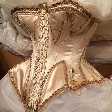 Silk Corset With Ribbons Corset Historical Fashion Historical Dresses