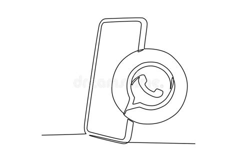A Phone With A Whatsapp Icon Stock Vector Illustration Of Design