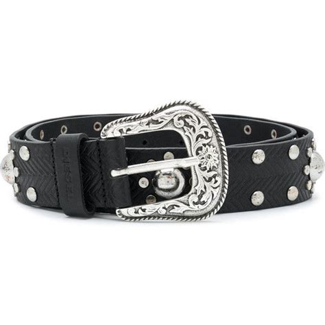 Diesel Studded Western Buckle Belt 285 Liked On Polyvore Featuring