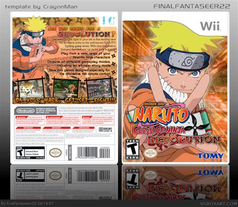Naruto Clash Of Ninja Revolution Wii Box Art Cover By Finalfantaseer22