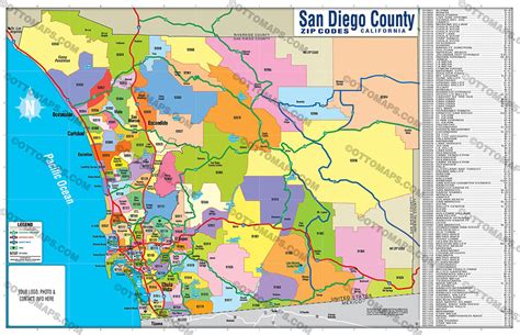 San Diego County Zip Code Map Printable Printable Maps Images And