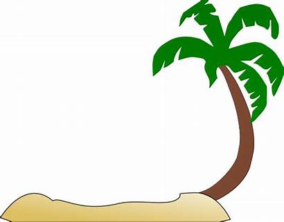 Tropical Clip Palm Tree Clipart Beach Island