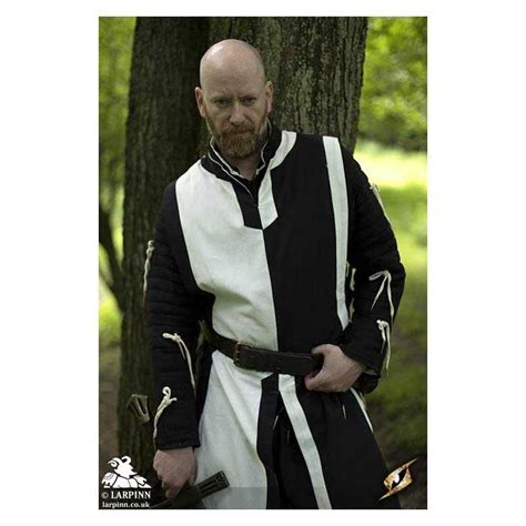 War Tabard Black And White Coat Of Arms Tabard Medieval Larp Costume