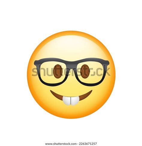 Nerd Face Emoji Isolated On White Stock Vector Royalty Free