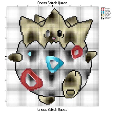 Free Togepi Cross Stitch Pattern Pokemon Cross Stitch Quest