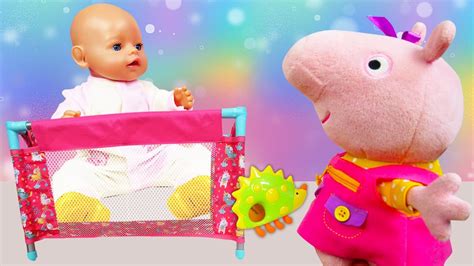 Annabelle Juega Con Peppa Pig Muñecos Baby Born En Español Juguetes