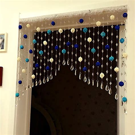 Diy Rattan Ball Crystal Bead Curtain Decorative Door Curtains Beads