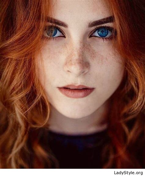 We're really digging auburn hair color right now, and really: Beauty with red hair and blue eyes - LadyStyle