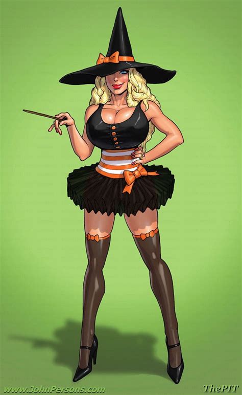 The PiT Happy Halloween Interracial Art Witch Drawing Fantasy Witch