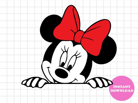 Minnie Mouse Layered SVG Cricut Cut File Silhouette Vector Artwork