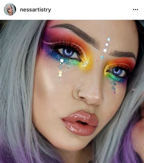11 Pride Makeup Looks That Are Making Rainbows Everywhere Jealous Pride Makeup Rainbow Makeup