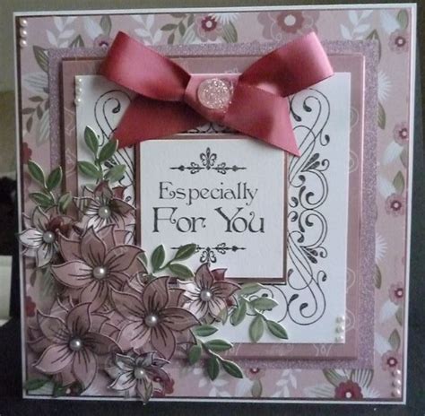 Card Made Using Honeydoo Flower Stamps And Creative Expressions