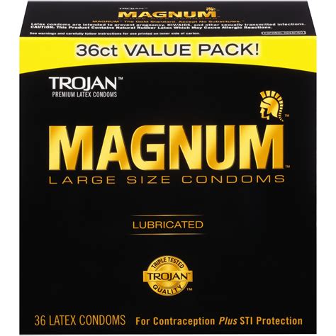 Trojan Magnum Large Size Lubricated Condoms Count Walmart Com