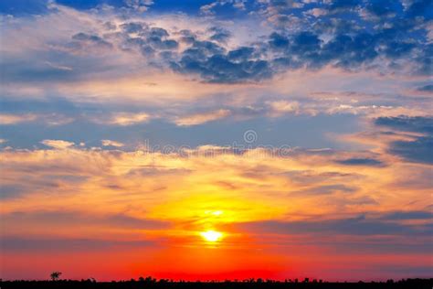 Beautiful Sunset Light Majestic Clouds Stock Photo Image Of Magic