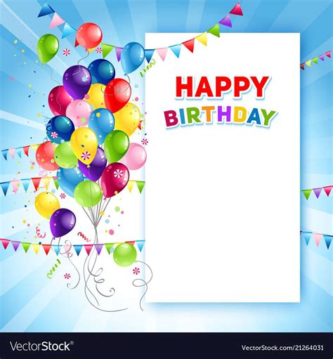 Festive Happy Birthday Card Template With Free Happy Birthday Banner