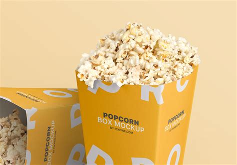Free Popcorn Box Mockup On Behance
