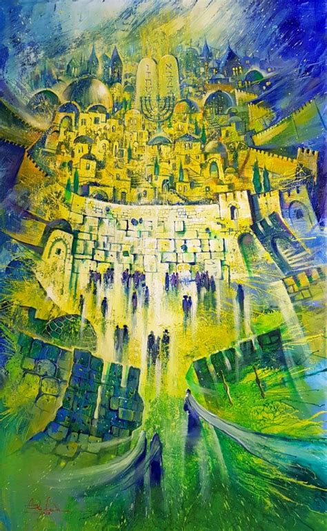 Abstract Jerusalem Painting All The Paths Leads To The Holy City Of