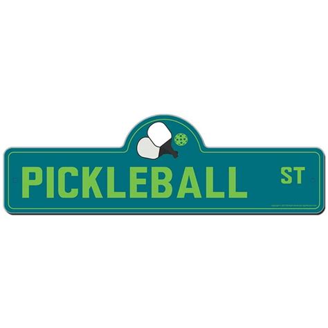 Pickleball Street Sign Funny Home Decor Garage Wall Lover Plastic Gag