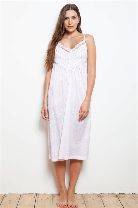 Cottonreal Mada Cotton Lawn Strappy Nightdress Dusk And Dawn