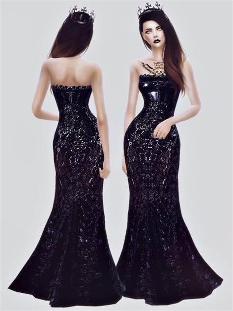 Black Gown At Fashion Royalty Sims Sims 4 Updates