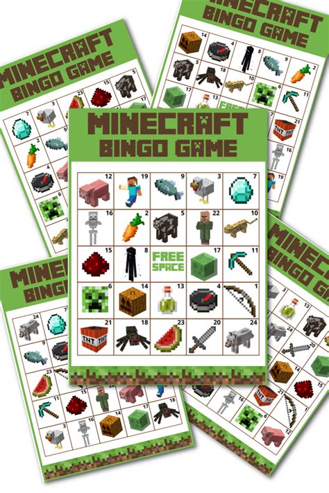 Download Our Free Printable Minecraft Bingo Game Now Catch My Party