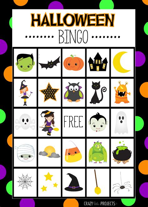 Free Halloween Bingo Card Printables