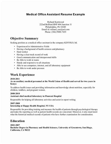 As a recently certified medical assistant from abc college, my knowledge of medical technicalities and systems is fresh and waiting to be put to practice. Medical assistant Resume with No Experience Best Of ...