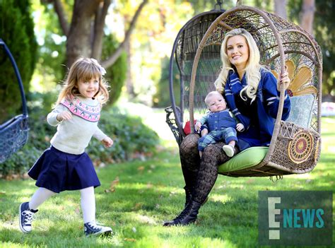Holly Madison Poses With Her Two Children Forest And Rainbow In